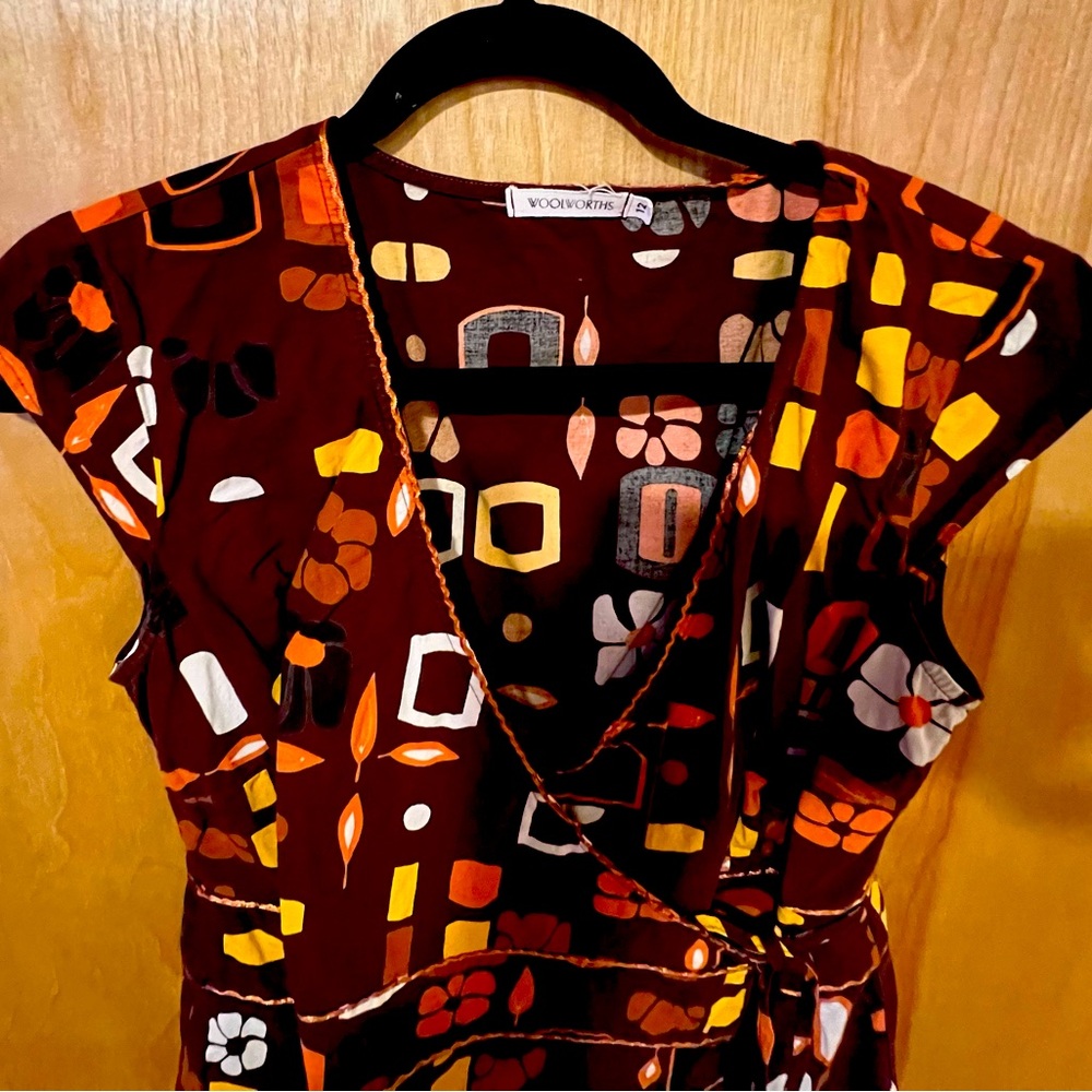 Bought in South Africa.  Cotton wrap top with cap sleeves. So cute.